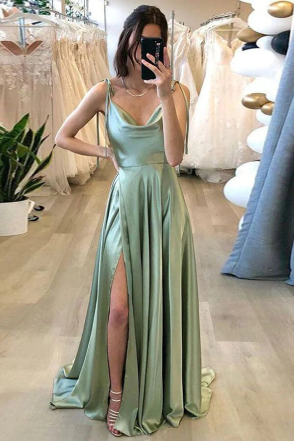 silk prom dress